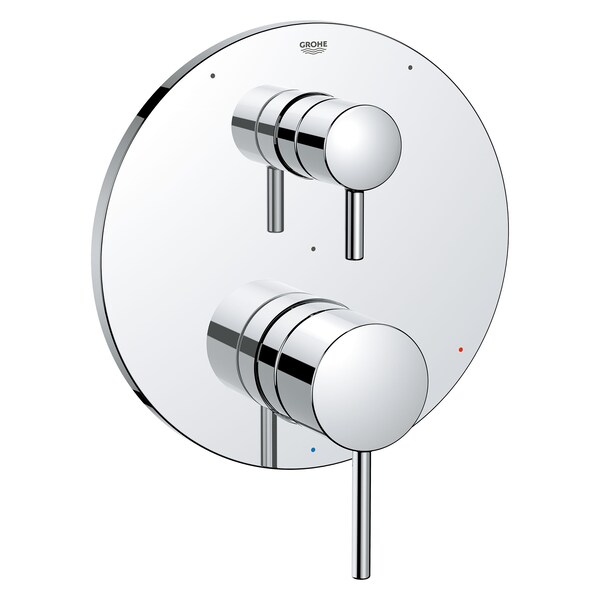 Timeless Pressure Balance Valve Trim With 3-Way Diverter With Cartridge, Chrome